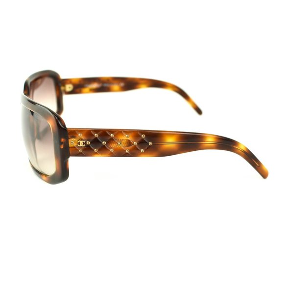 CHANEL Tortoise Brown Crystals & CC  Sunglasses lp - Picture 2 of 10